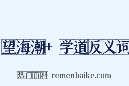 望海潮+学道反义词是什么意思的图片